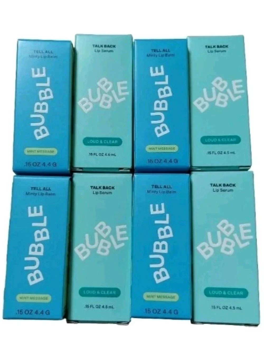 Set Of 2 Bubble Tell All Minty Lip Balm & Talk Back Lip Serum
